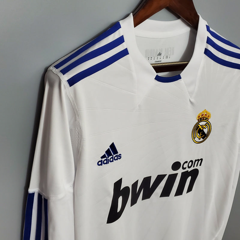 Camisa Real Madrid Titular 10/11 - Versão Retro Manga Comprida