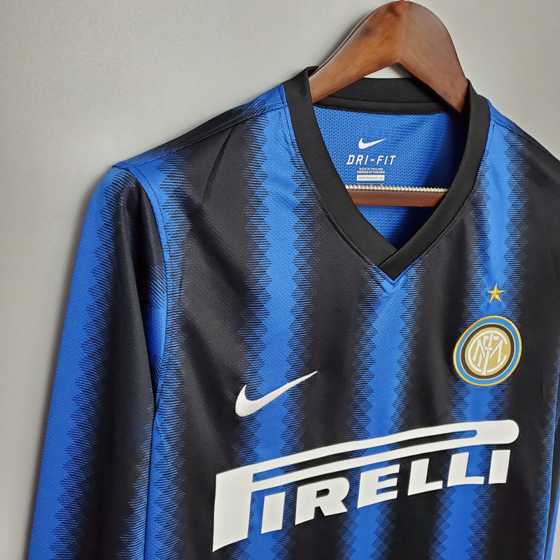 Camisa Inter de Milão Titular 10/11 - Versão Retro Manga Comprida