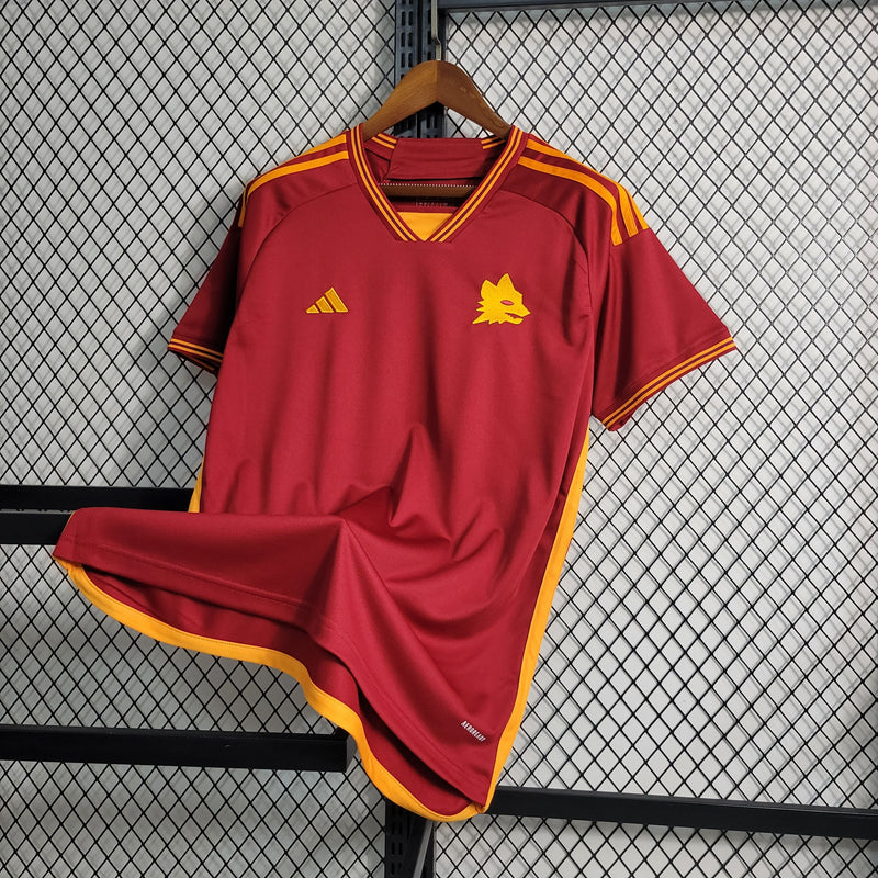 Camisa Roma Home 23/24 - Adidas Torcedor Masculina - Lançamento